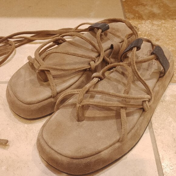 Brunello Cucinelli lace up sandals - Picture 1 of 5